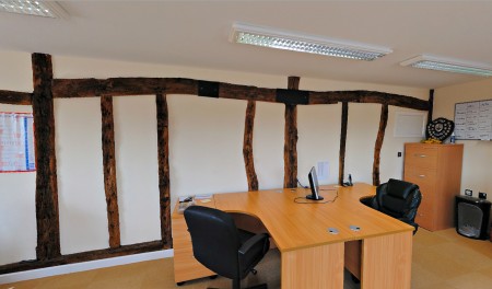 Upper office interior view.